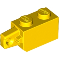 Lego kostka (kostička) 1x2 s pantem svisle, žlutá (3036424, 4220284)